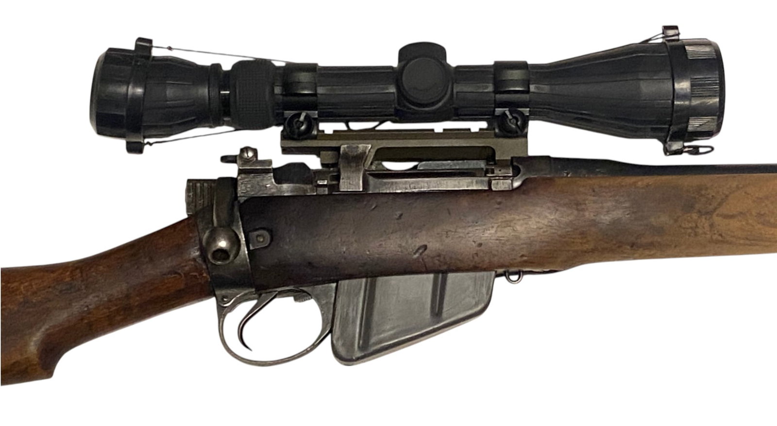 WWII 1943 No. 4 MK I British Lee Enfield .303 BRITISH Sporterized Bolt Action Rifle with Scope - 15