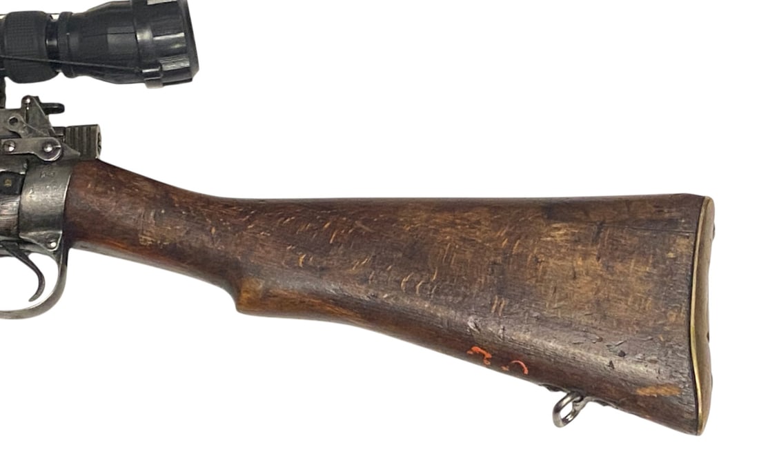 WWII 1943 No. 4 MK I British Lee Enfield .303 BRITISH Sporterized Bolt Action Rifle with Scope - 17