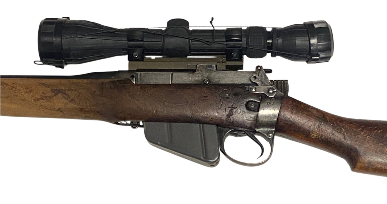 WWII 1943 No. 4 MK I British Lee Enfield .303 BRITISH Sporterized Bolt Action Rifle with Scope - 18