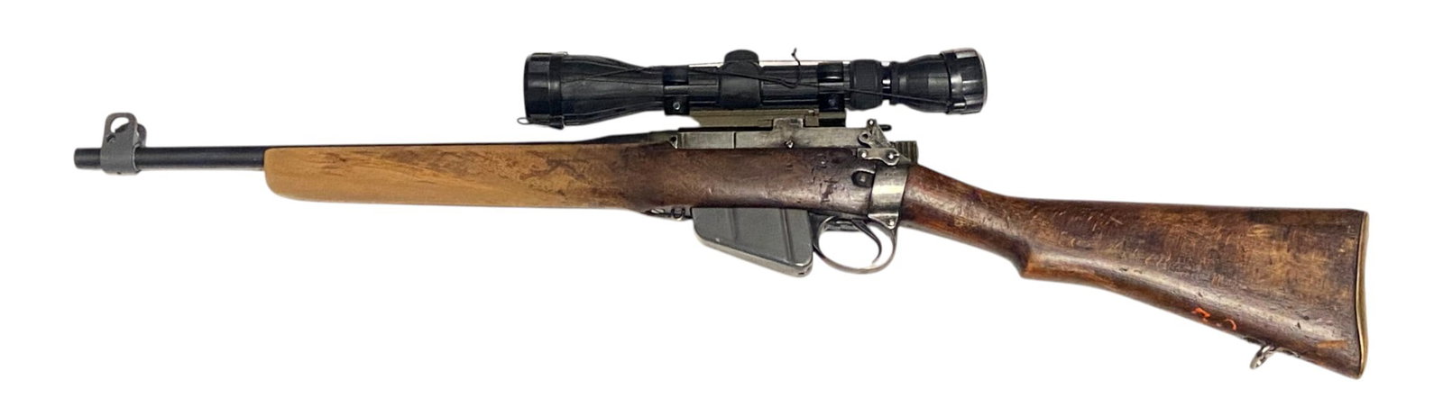 WWII 1943 No. 4 MK I British Lee Enfield .303 BRITISH Sporterized Bolt Action Rifle with Scope - 2