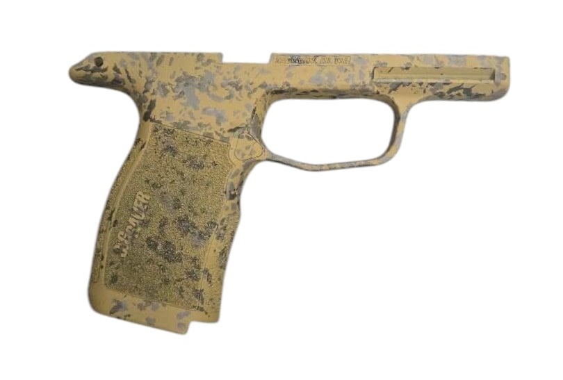 Excellent Sig Sauer P365XL Grip Module - Camouflage Cerakote: Fresh and Unused Camouflage Cerakote pattern Grip Module for the Sig Sauer P365XL