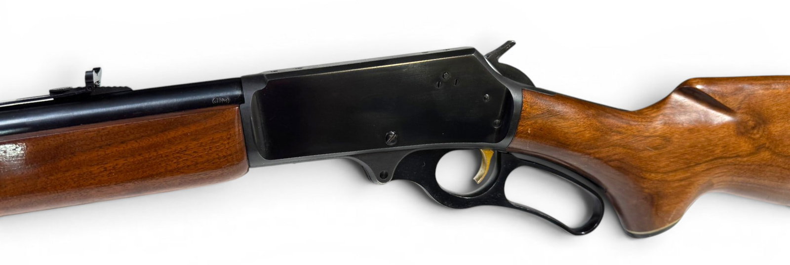 Excellent 1977 Marlin Model 444S .444 MARLIN Lever Action "JM" Stamped Rifle: S#: 23127423 | Mfg. 1977 | 22" Micro-Groove "JM" Stamped Barrel |||| CONDITION: Excellent, Like new. 99% original blued finish. Beautiful Gold trigger. Wood stock is in excellent condition with some