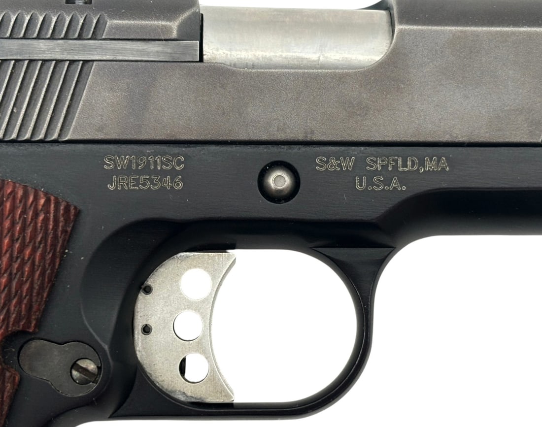Smith & Wesson Model SW1911SC "1911 SC" Lightweight Scandium .45 ACP Semi-Automatic Pistol - 5