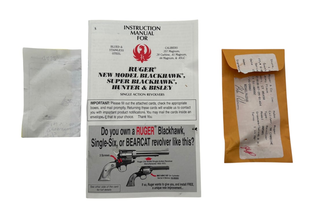 NIB 2002 Ruger New Model Blackhawk .30 CARBINE Single Action Revolver - 13
