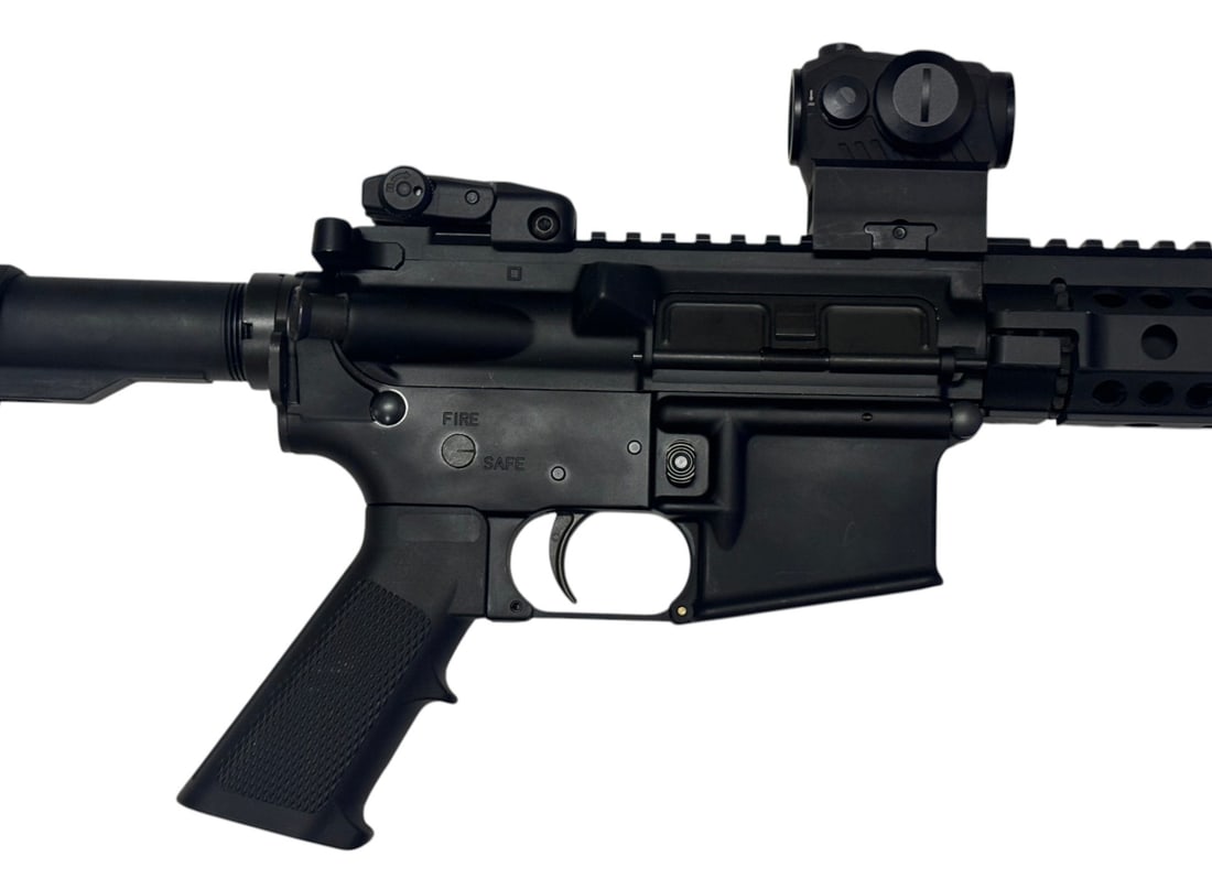 Excellent 2016 PSA Model PA-15 5.56mm Semi-Automatic 8.5" AR Pistol with Sig Sauer Red Dot - 4