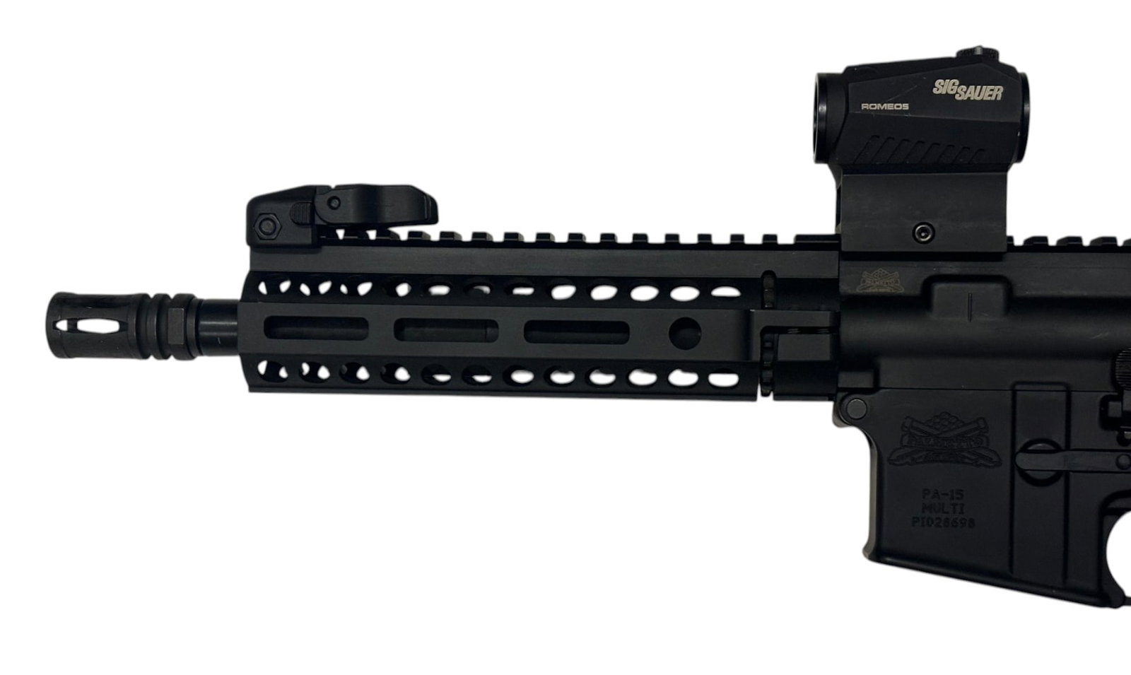 Excellent 2016 PSA Model PA-15 5.56mm Semi-Automatic 8.5" AR Pistol with Sig Sauer Red Dot - 8