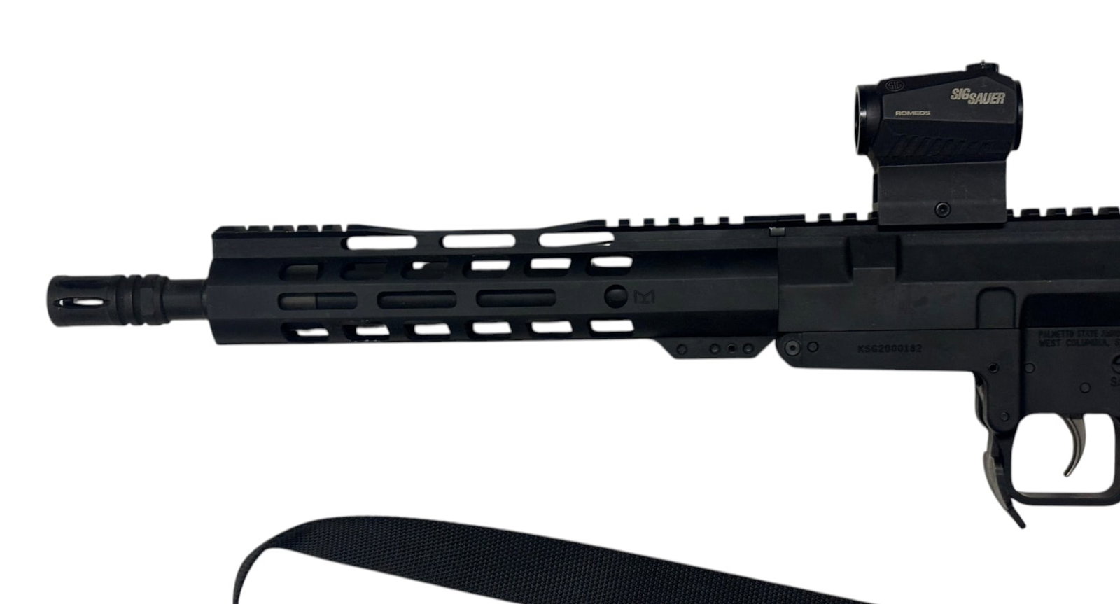 Excellent PSA Model KS-47G2 7.62x39mm Semi-Automatic 10" AR Pistol with Sig Sauer Red Dot & Sling - 5