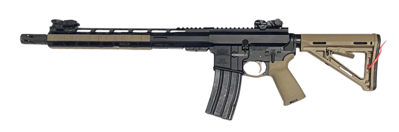Excellent PSA Model PA-15 Sidecharging .450 BUSHMASTER Semi-Automatic AR15 16" Rifle: S#: SCD762396 | 16" 1:24" Twist Barrel | PSA Lower | Bear Creek Arsenal .450 BUSHMASTER Sidecharging upper | Comes with Magpul furniture, (2) polymer flip-up iron sights | Comes with (1) 30rd. ASC SS 