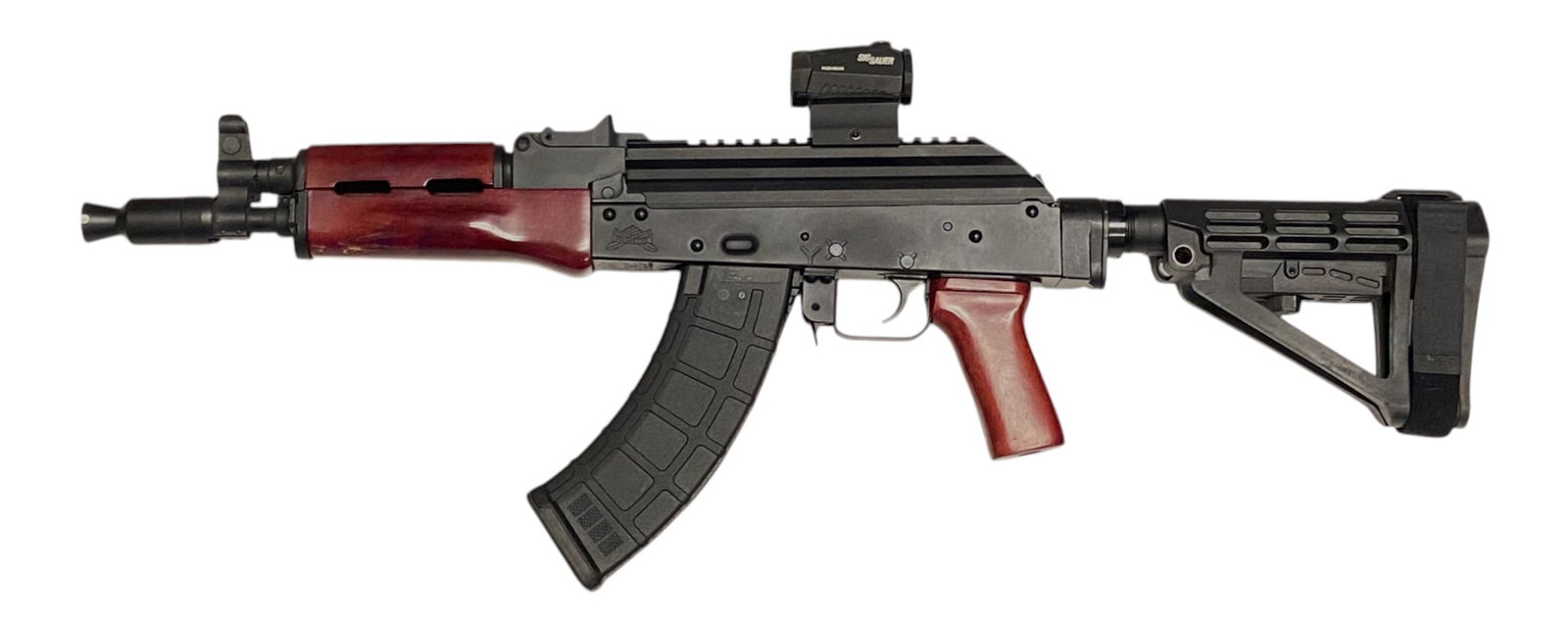 Excellent PSA Model AK-P7 Semi-Auto 7.62x39mm AK-47 Pistol with Sig Red Dot and Hinged Dust Cover - 2