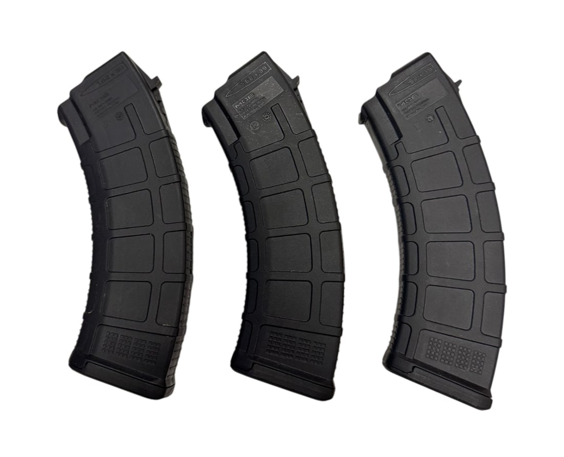 (3) Magpul PMAG 30 AK/AKM 7.62x39mm (30-Round, AK-47/AKM) Magazines: MAG572-BLK