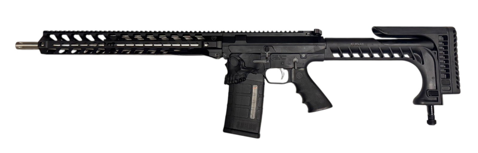 Excellent Spike's Tactical / Sharp Bros JACK10 Skeleton AR10 .308 WIN. Upgraded Semi-Auto DMR Rifle: S#: J10-00817 | 18" Dark Storm Industries 1/10" Stainless Fluted Barrel | Features 16" Fortis Switch - Quick removable hand guard | DSI Nickel Boron BCG | Now thjs is a sweet rifle that features a