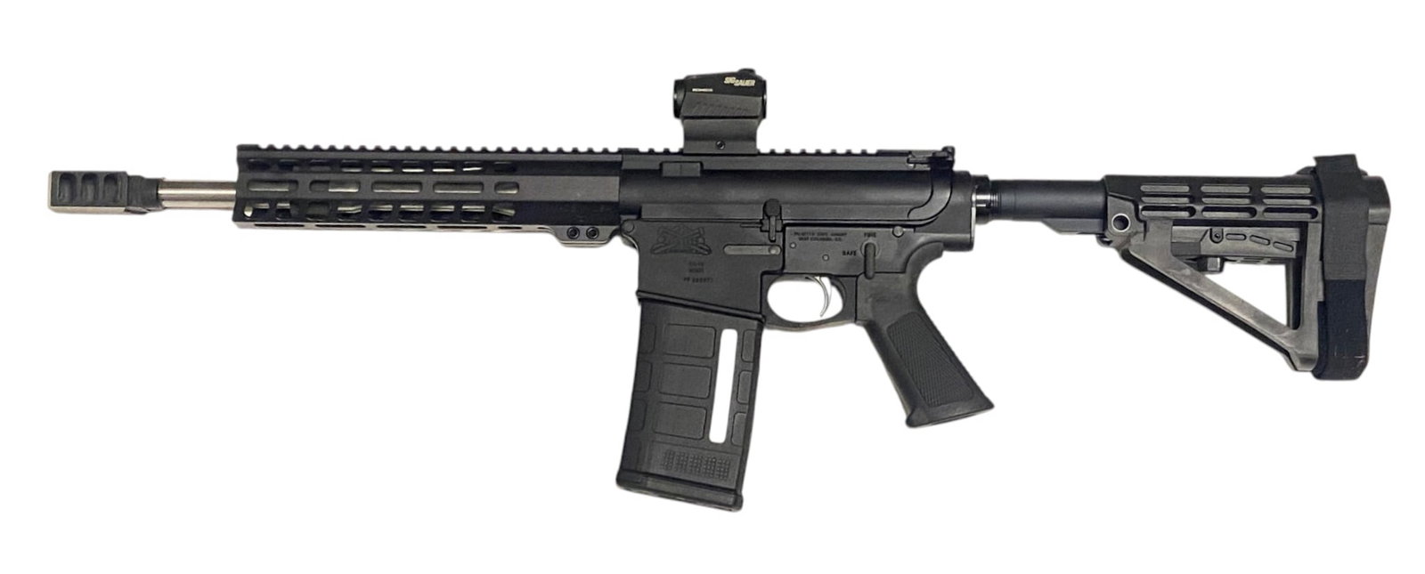 Excellent PSA .308 AR10 Semi-Automatic Pistol with Sig Sauer Optic and Tank Muzzle Brake (1 of 13)