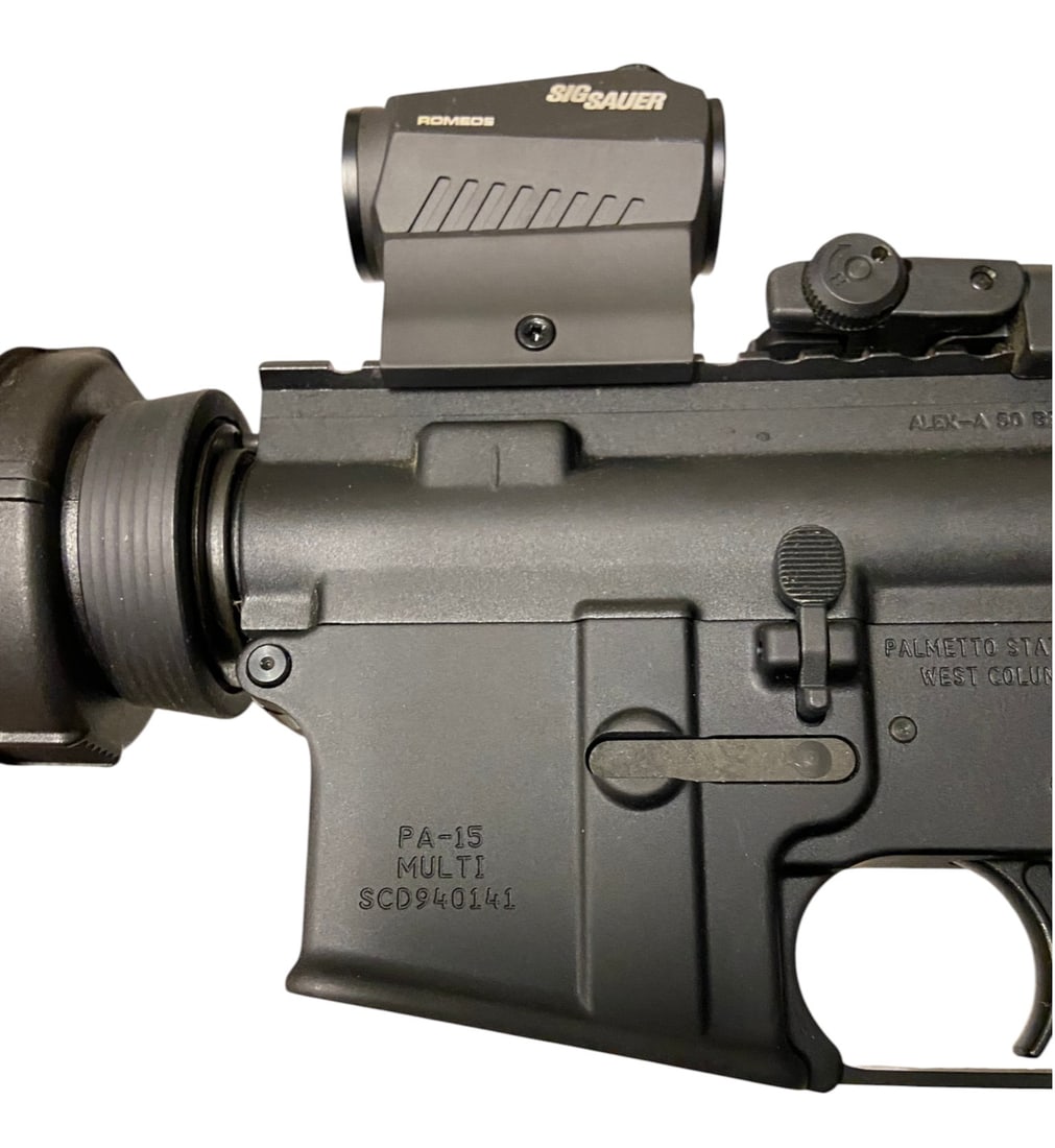 Excellent PSA/Alexander Arms .50 BEOWULF Semi-Auto AR Pistol w/ Sig Red Dot and Tank Muzzle Brake - 12