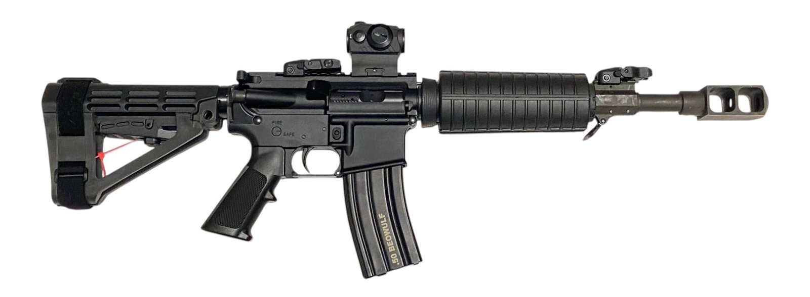 Excellent PSA/Alexander Arms .50 BEOWULF Semi-Auto AR Pistol w/ Sig Red Dot and Tank Muzzle Brake - 2