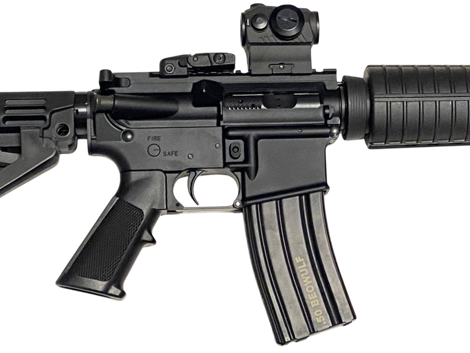 Excellent PSA/Alexander Arms .50 BEOWULF Semi-Auto AR Pistol w/ Sig Red Dot and Tank Muzzle Brake - 9