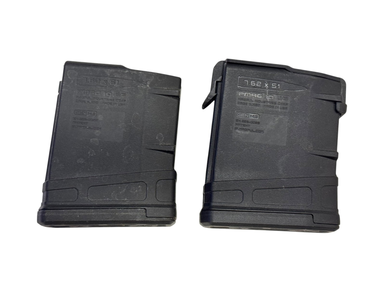 (2) Magpul PMAG 10 LR/SR 7.62x51mm, .308 WIN. (10-Round, AR-10) Gen 3 Magazines: See photos