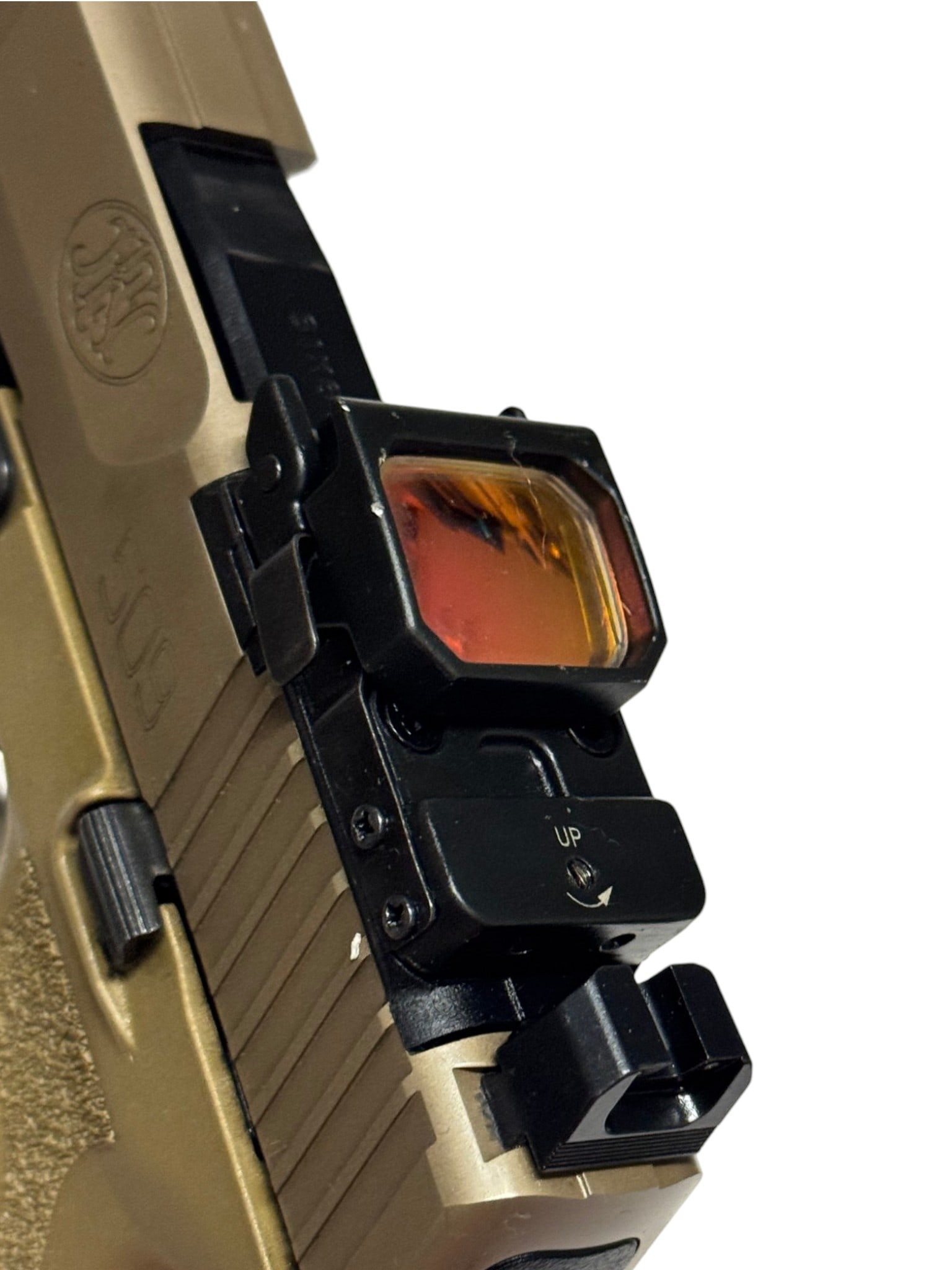 Excellent FN 509 9mm FDE Semi-Automatic Pistol with VSM Collapsing Optic and Threaded Barrel - 12