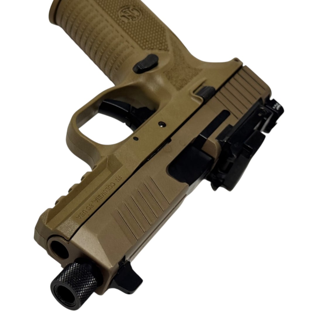 Excellent FN 509 9mm FDE Semi-Automatic Pistol with VSM Collapsing Optic and Threaded Barrel - 15