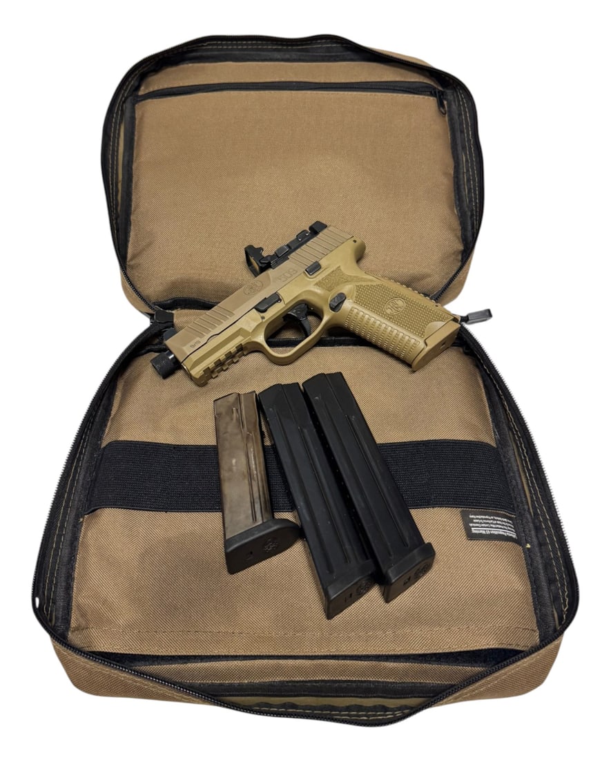 Excellent FN 509 9mm FDE Semi-Automatic Pistol with VSM Collapsing Optic and Threaded Barrel - 3