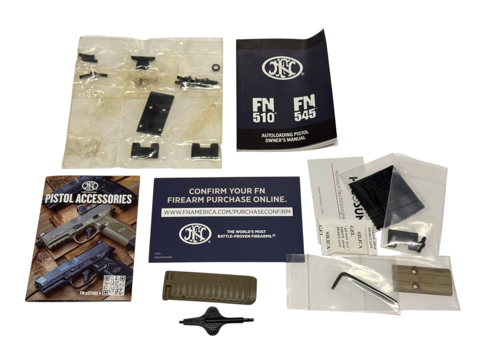 Excellent FN 510 MRD Semi-Automatic 10mm FDE Pistol with Holosun 407C RMR in Original Box - 2