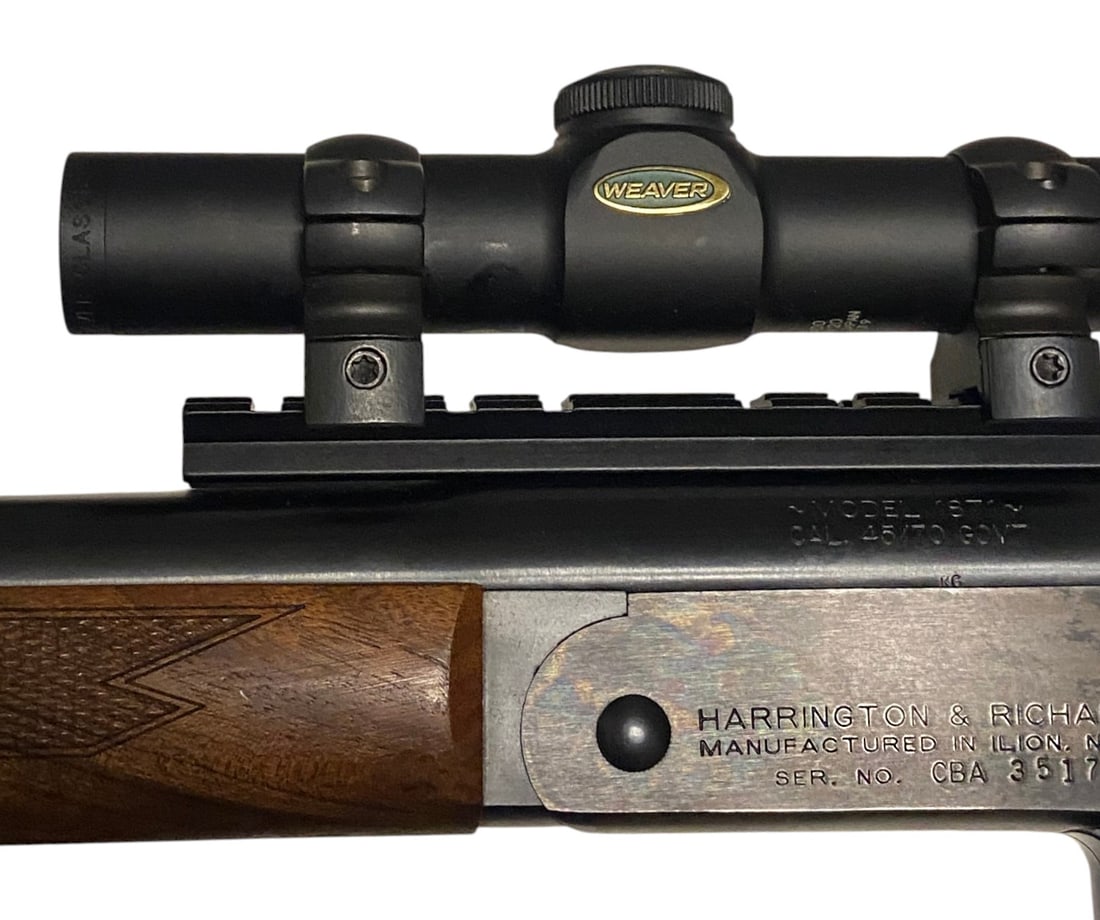 Harrington & Richardson Buffalo Classic Model 1871 .45-70 GOVT. Break-Action Rifle with Weaver Sc... - 16