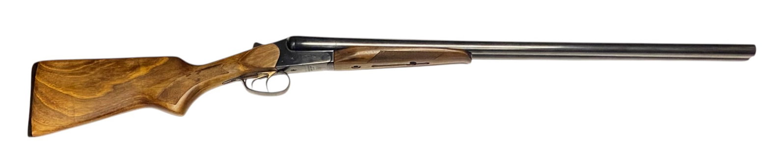 Excellent EAA Corps IZH-43 Russian SXS 12 GA. Double Barrel Shotgun: S#: 0355784B | 28.5" Barrel with 2-3/4" chamber |||| CONDITION: Excellent. 99% original blue finish. Wood grain is in beautiful condition. Wood stock is excellent and solid. Mechanically functions.