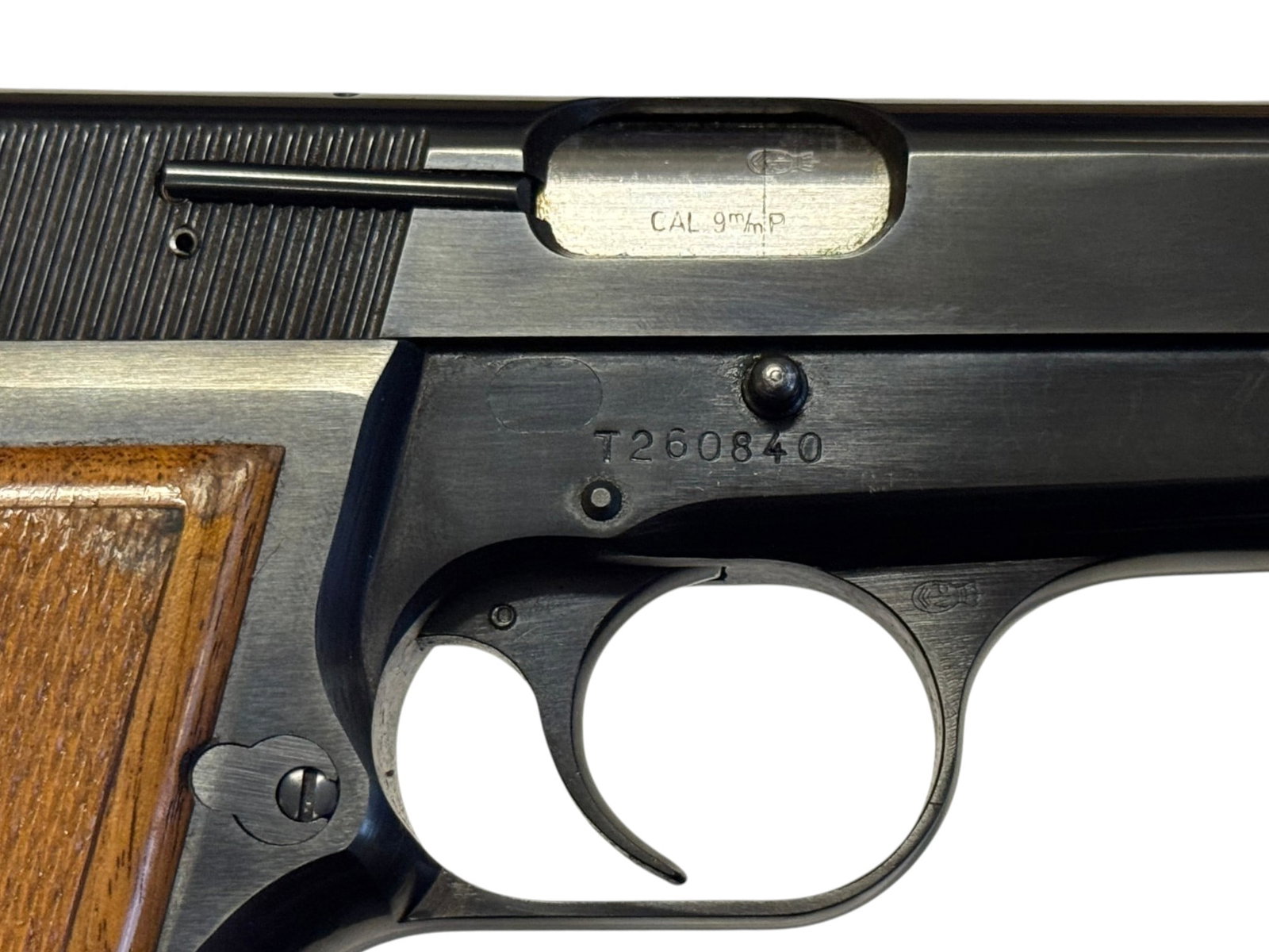 MINT 1969 Belgian FN ingBrown "T-Series" Hi-Power 9mm Semi-Automatic Pistol in Case - 14