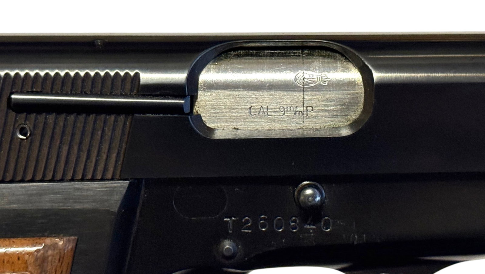 MINT 1969 Belgian FN ingBrown "T-Series" Hi-Power 9mm Semi-Automatic Pistol in Case - 15