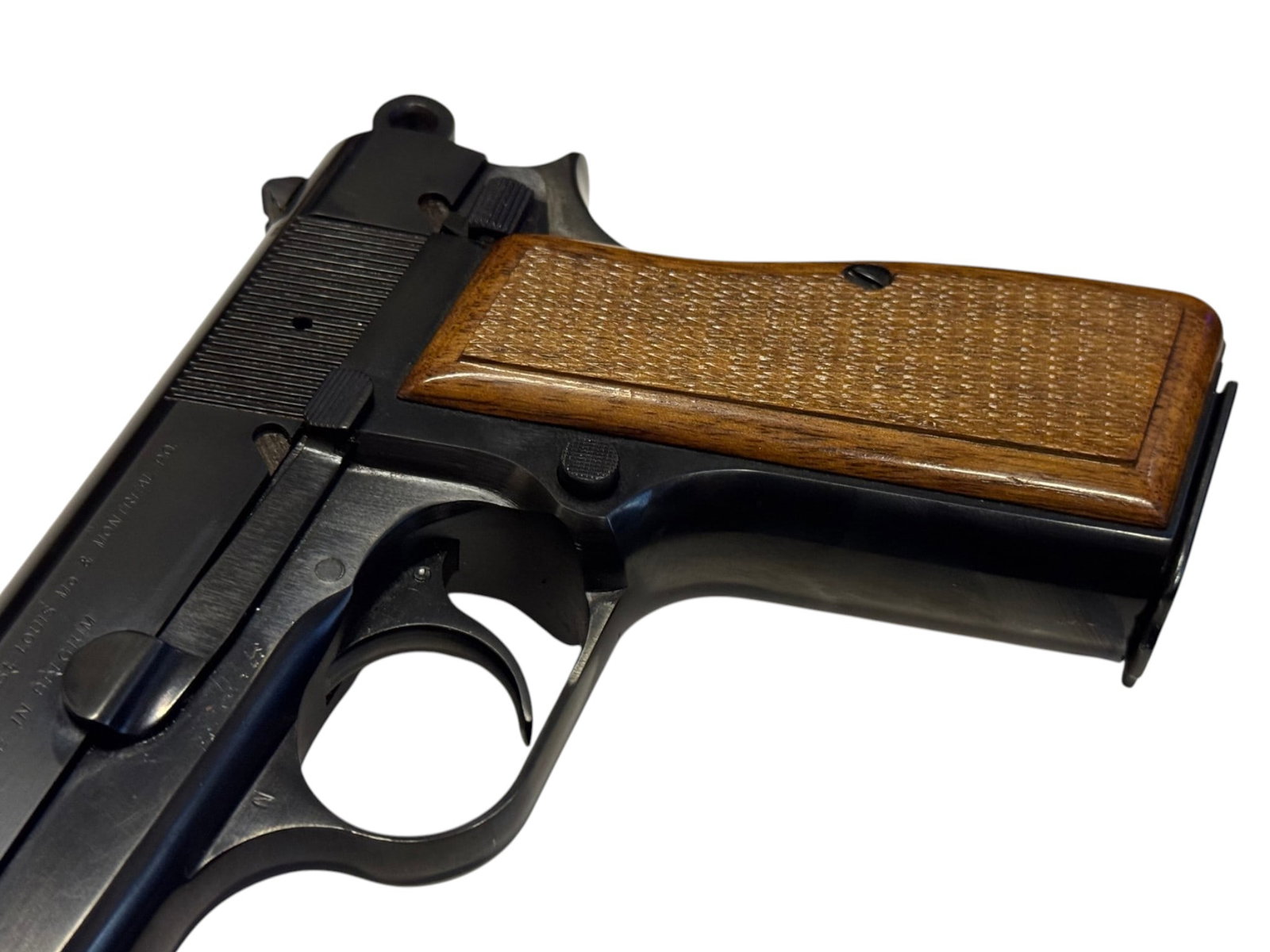 MINT 1969 Belgian FN ingBrown "T-Series" Hi-Power 9mm Semi-Automatic Pistol in Case - 17
