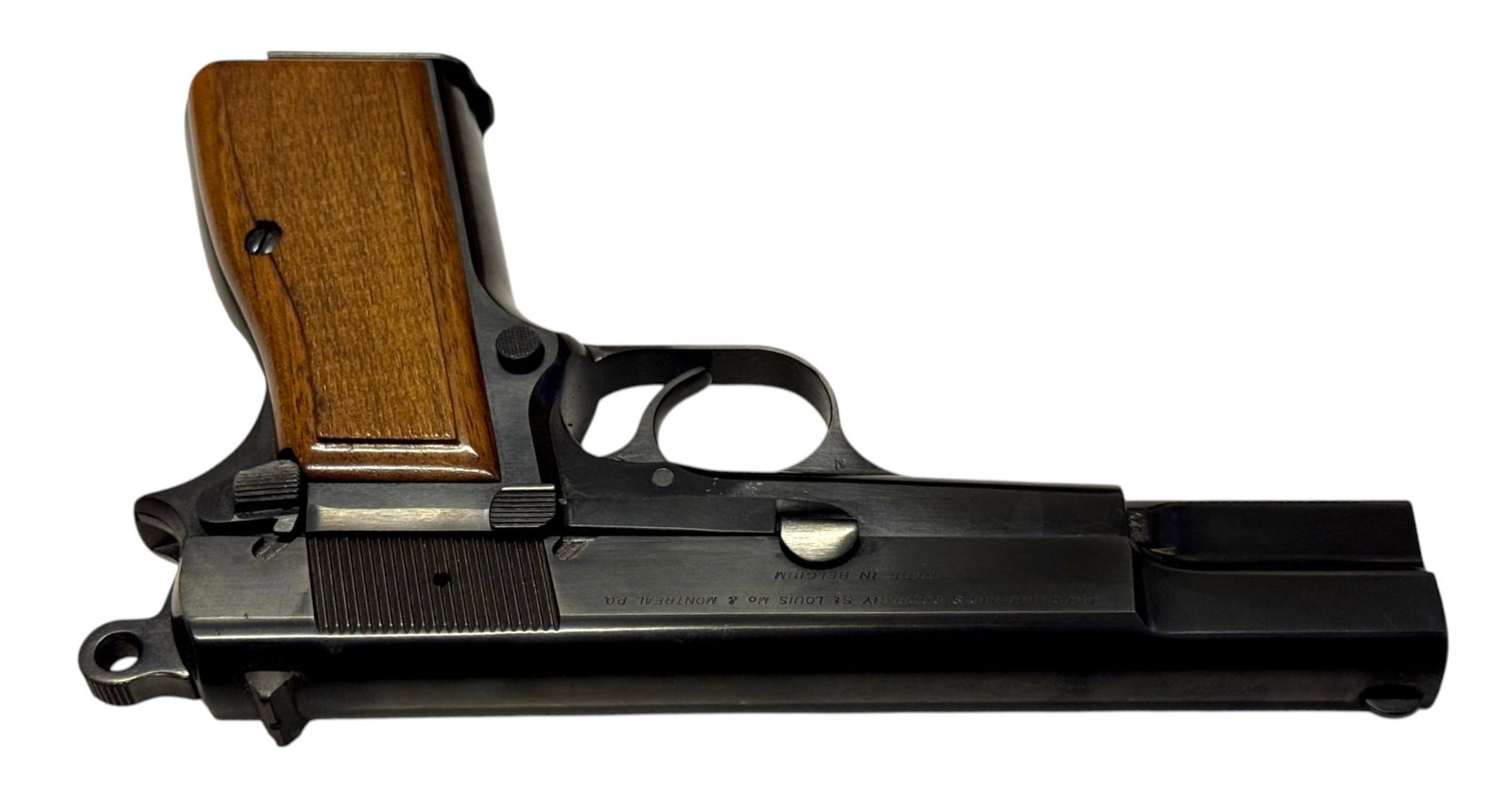 MINT 1969 Belgian FN ingBrown "T-Series" Hi-Power 9mm Semi-Automatic Pistol in Case - 20