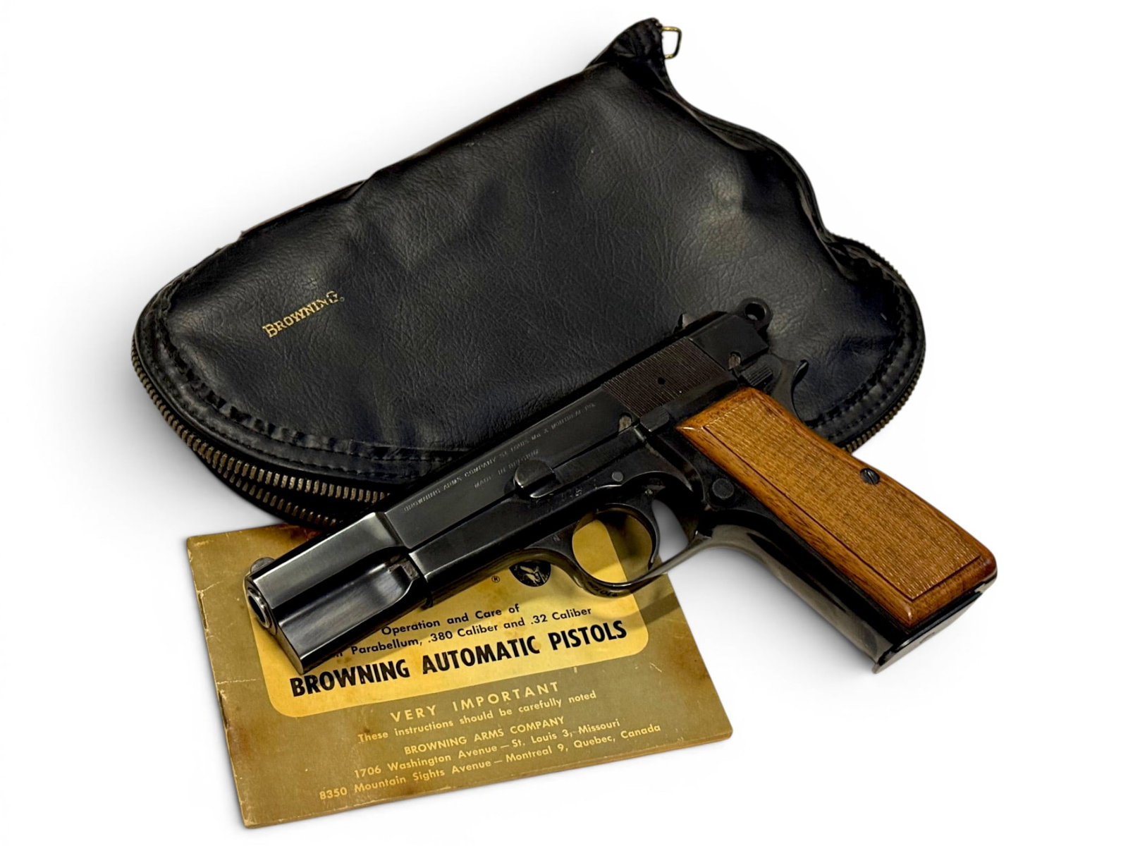 MINT 1969 Belgian FN ingBrown "T-Series" Hi-Power 9mm Semi-Automatic Pistol in Case - 3