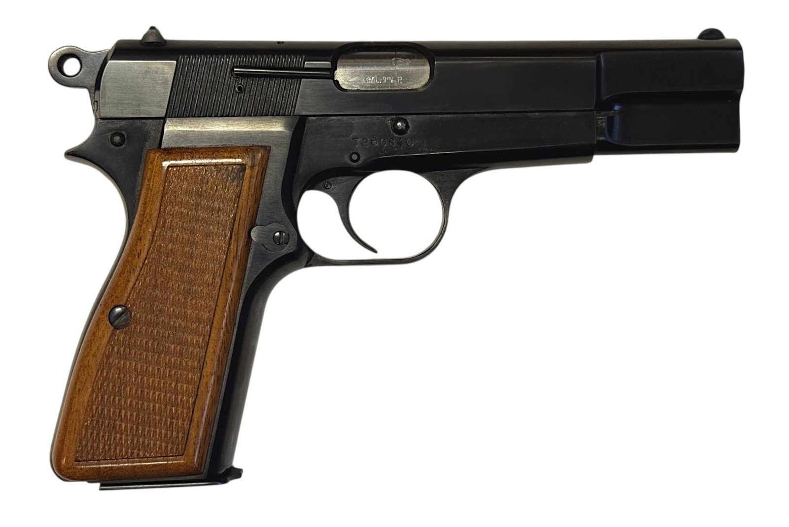 MINT 1969 Belgian FN ingBrown "T-Series" Hi-Power 9mm Semi-Automatic Pistol in Case - 7
