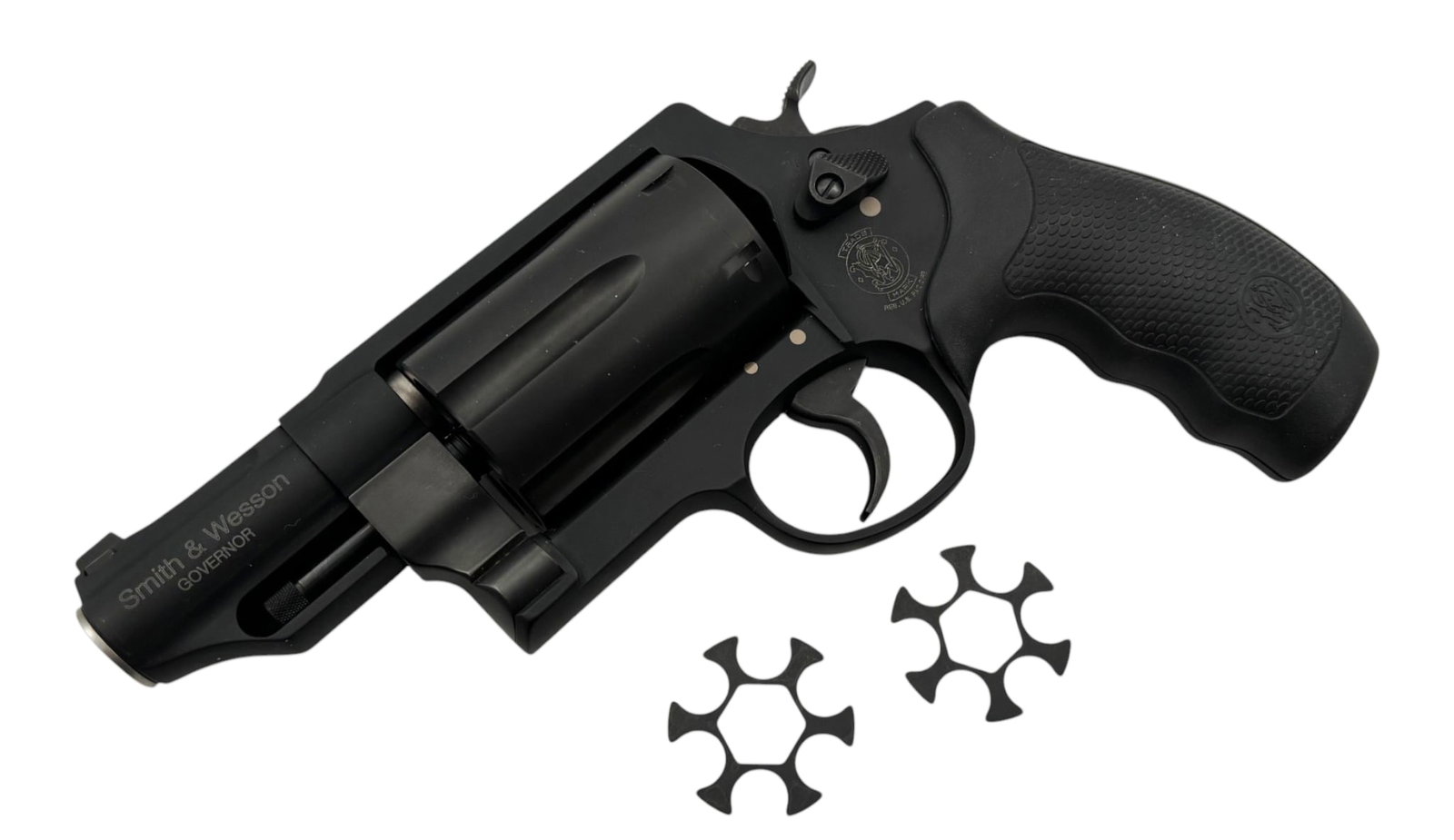 Excellent Smith & Wesson Governor .45 COLT/.45 ACP/.410 Revolver with (2) Moon Clips: S#: CVA2143 | 2-3/4" Barrel | 6-shot SA/DA | Comes with (2) moon clips |||| CONDITION: Excellent, like new. Mechanically functions. Bore is excellent ||||| CLASS: MODERN