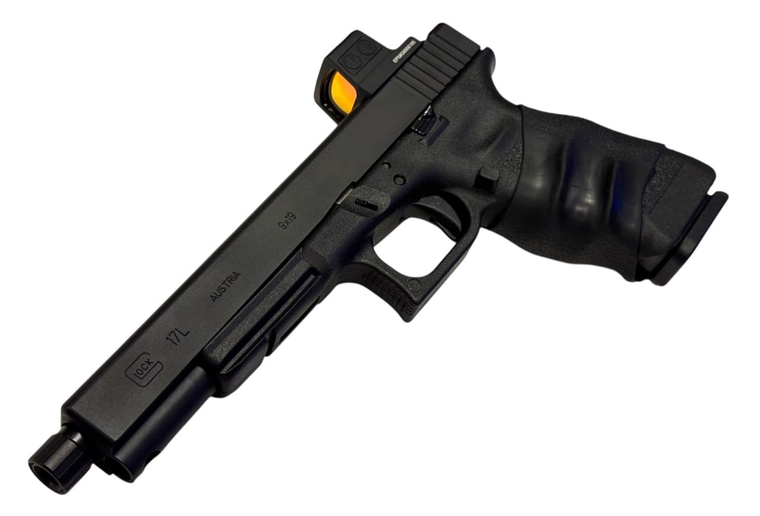 Excellent Glock 17L Gen 3 9mm Pistol with Ported Slide, Threaded Barrel, and Holosun Optic in Box - 6