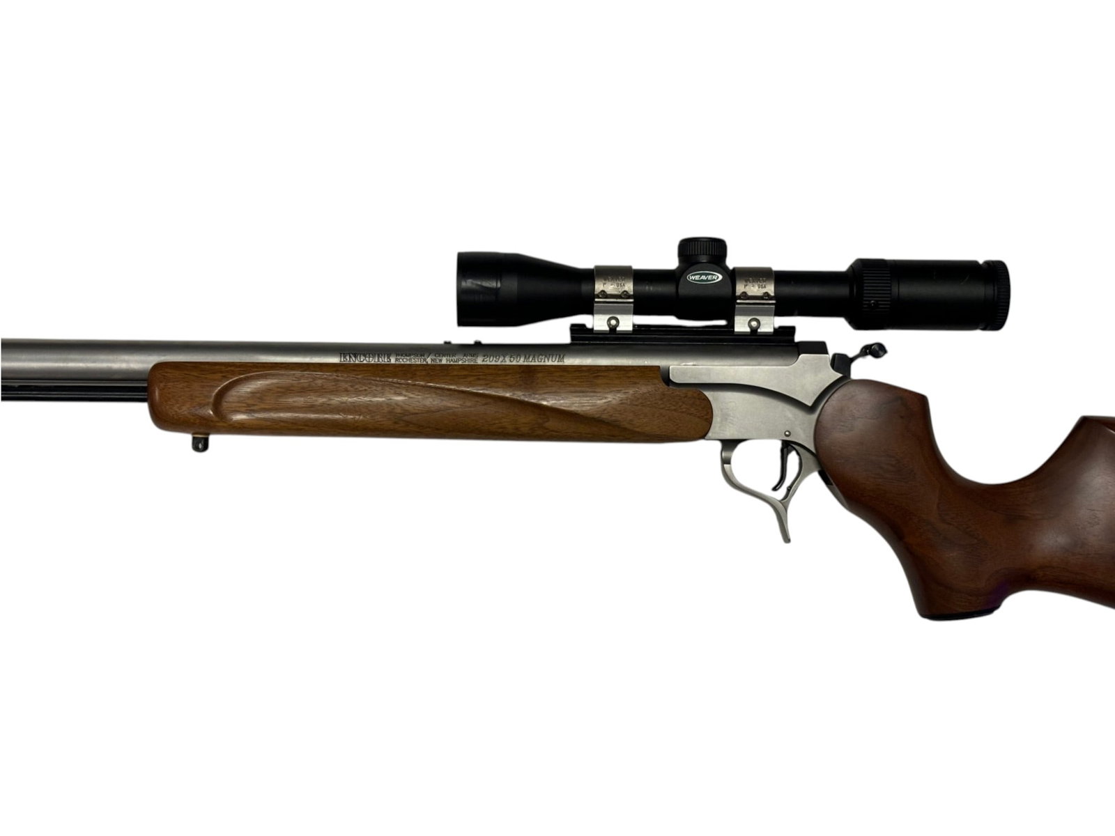 Excellent T/CA Encore 209x50 Magnum Break-Action Blackpowder Percussion Rifle with Weaver Scope - 10