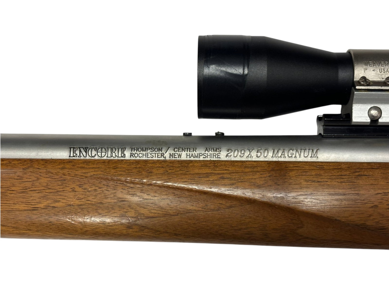 Excellent T/CA Encore 209x50 Magnum Break-Action Blackpowder Percussion Rifle with Weaver Scope - 3