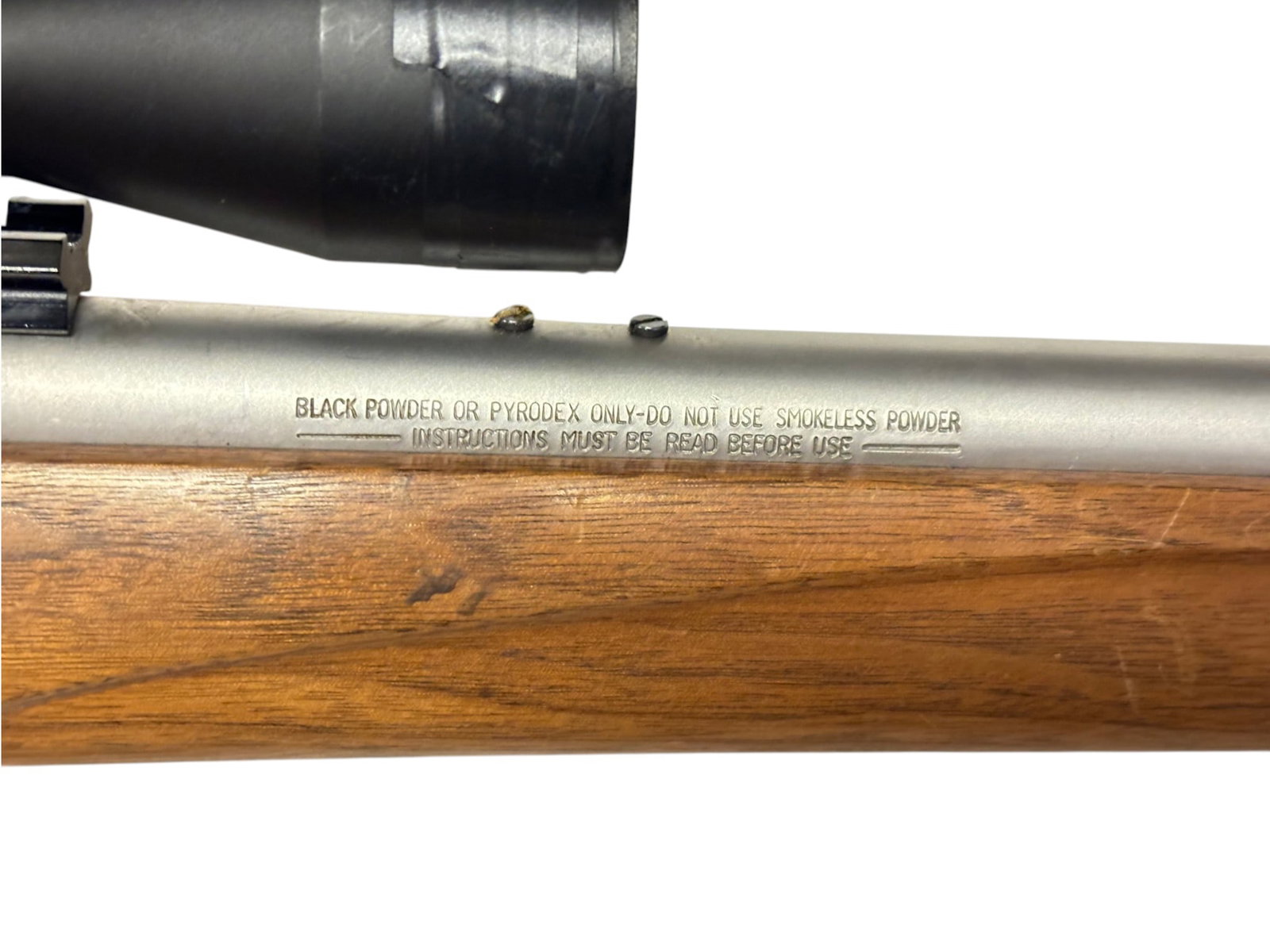 Excellent T/CA Encore 209x50 Magnum Break-Action Blackpowder Percussion Rifle with Weaver Scope - 5