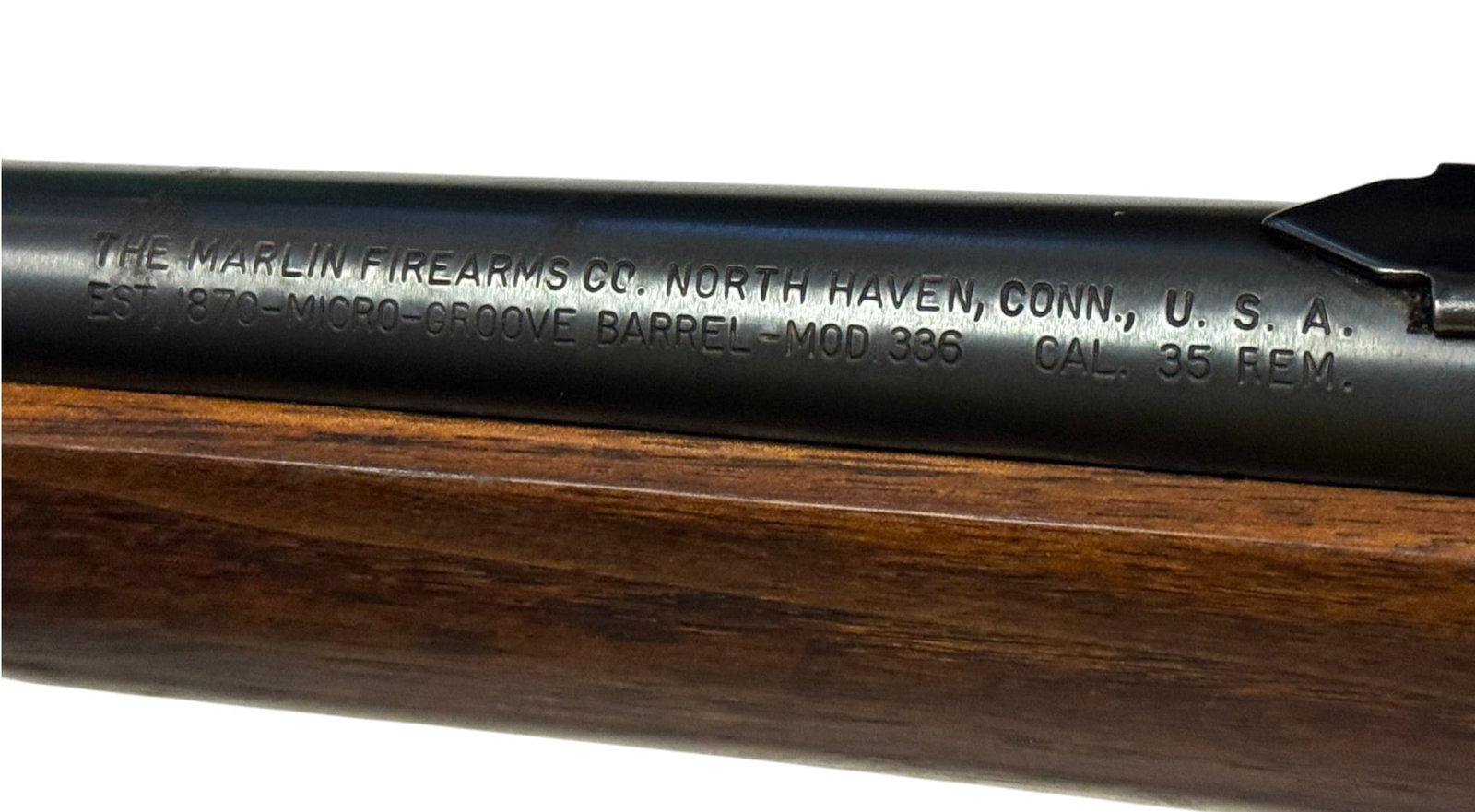 Excellent 1971 Marlin Model 336 .35 REM. Lever Action Rifle w/ Leupold Scope, Sling and Soft Case - 4