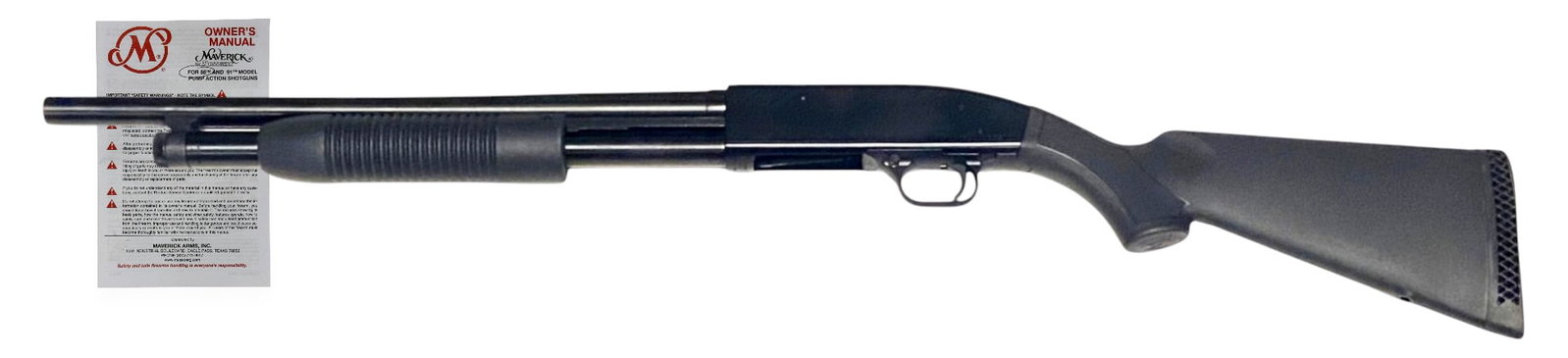 Excellent Mossberg Model 88 Maverick 12 GA. Pump Action Shotgun: S#: MV0685557 | 18.5" Barrel with 2-3/4 and 3" chamber | Comes with manual |||| CONDITION: Excellent. 98% Original Finish with some light surface scratches. Mechanically functions. Bore is excellent