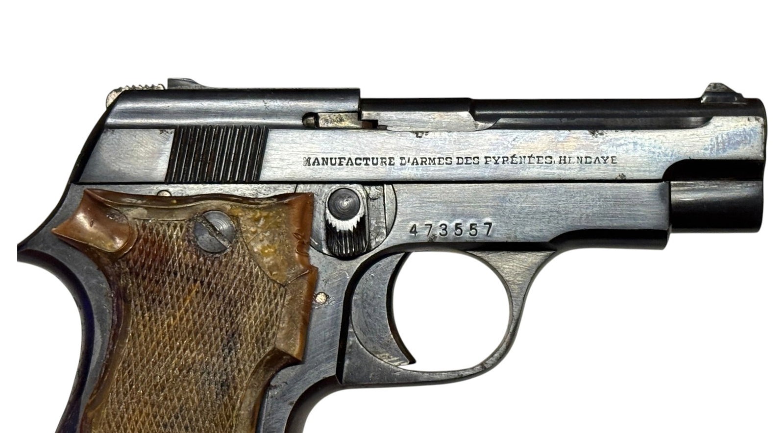 Scarce French Pyreenes "Unique" Model 52 .22 LR Semi-Automatic Pistol - 9