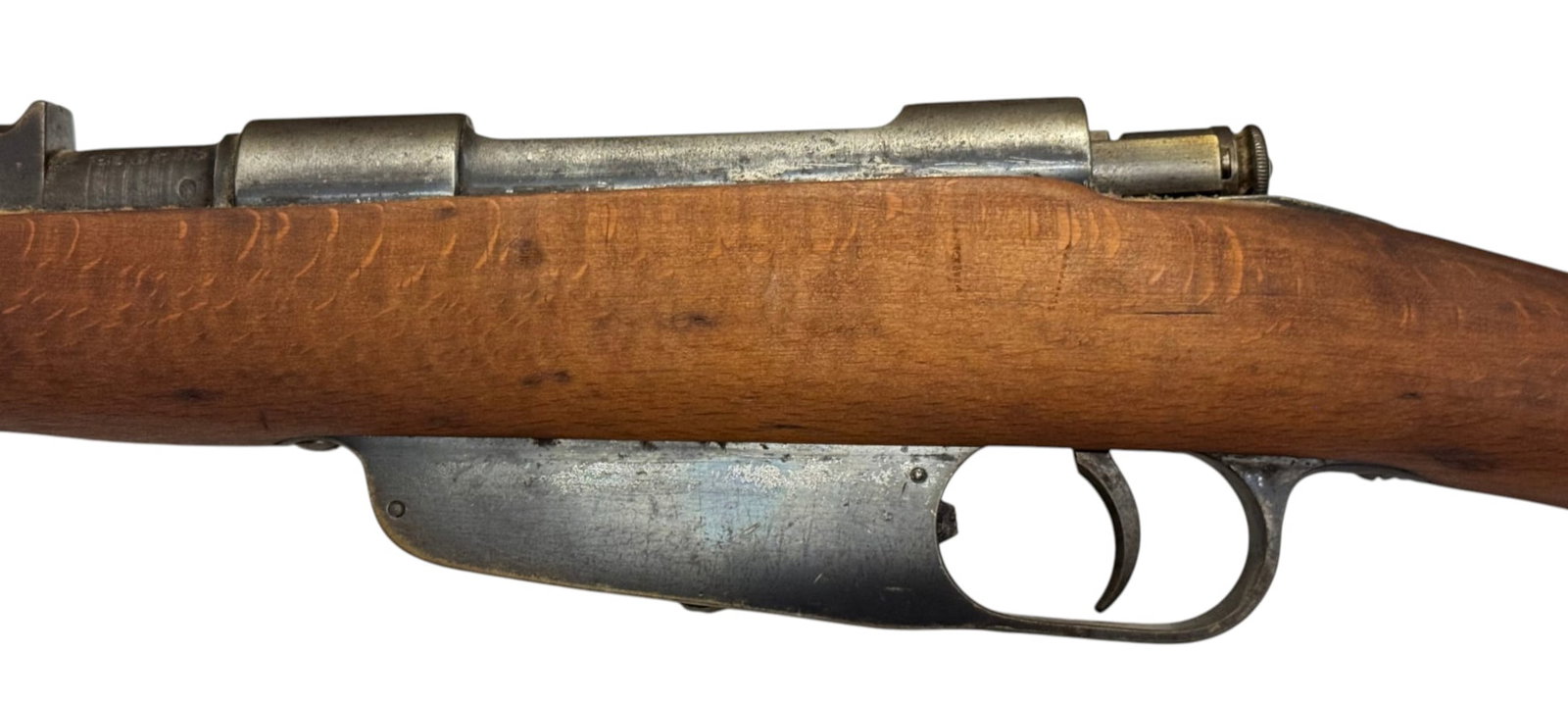 WWII Italian Gardone M91 6.5x52mm Carcano Cavalry Carbine with Folding Bayonet in Display - 15