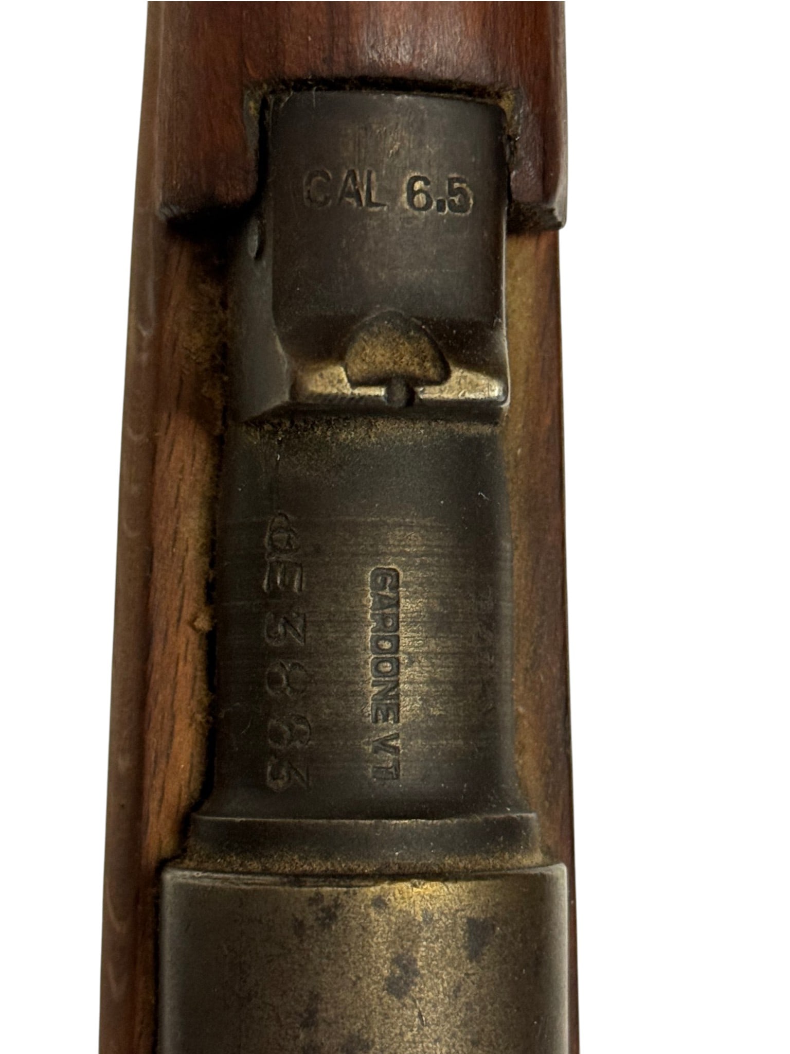 WWII Italian Gardone M91 6.5x52mm Carcano Cavalry Carbine with Folding Bayonet in Display - 8