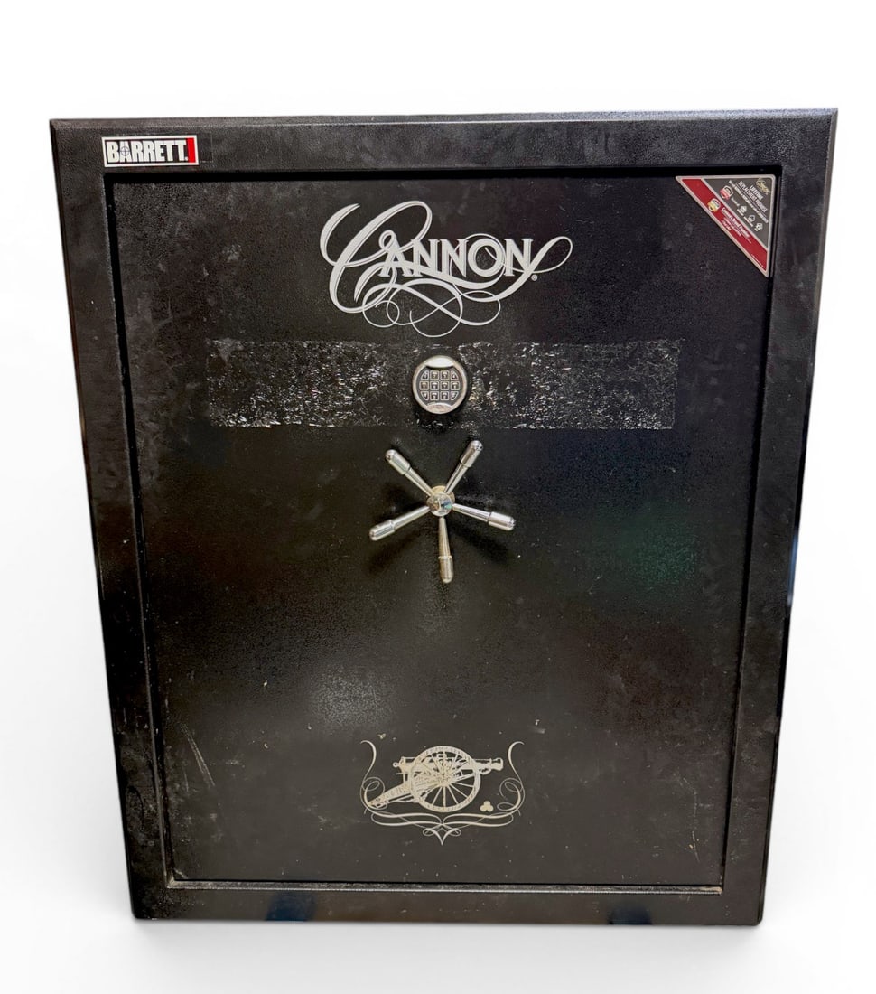 Canon 80-Gun Fire & Water Resistant Gun Safe with Electronic Keypad Lock: Make: Canon, Model: TSS980 Safe, Capacity: Holds up to 80 long guns and 20 handguns, Fire Rating: 75 minutes at 1400°F, Water Resistance: 2 feet of standing water for 14 days, Locking System: 7 s