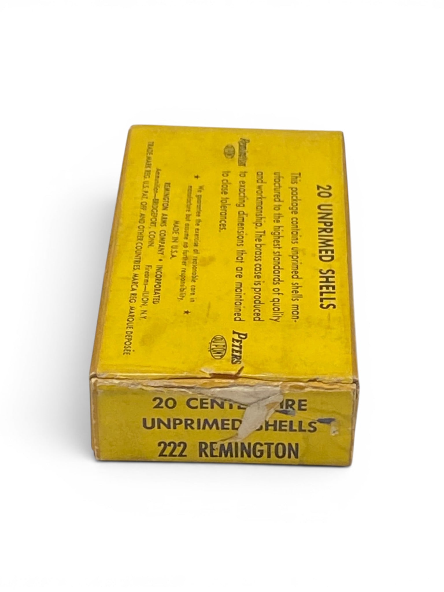 NIB Vintage Collectible 20qty. of .222 REMINGTON Peters Ammunition Unmprimed Shells: See photos