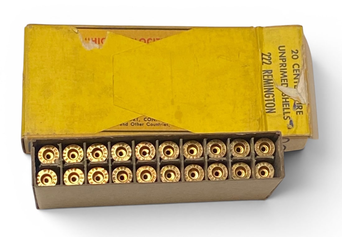 NIB Vintage Collectible 20qty. of .222 REMINGTON Peters Ammunition Unmprimed Shells - 3