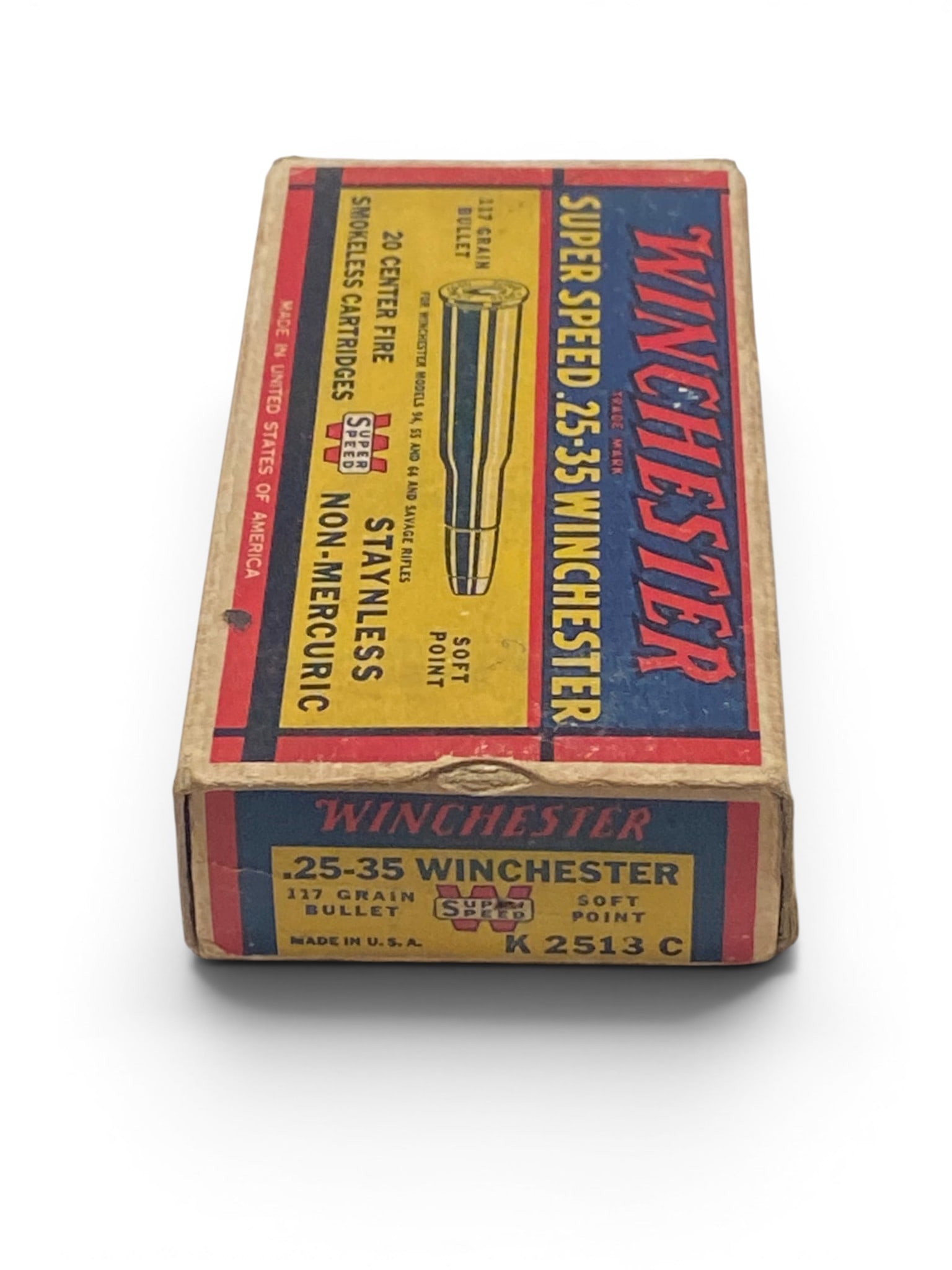 NIB Vintage Collectible 20rds. Of .25-35 WIN. 117gr. Bullet SP Winchester Super Speed Ammunition: See photos
