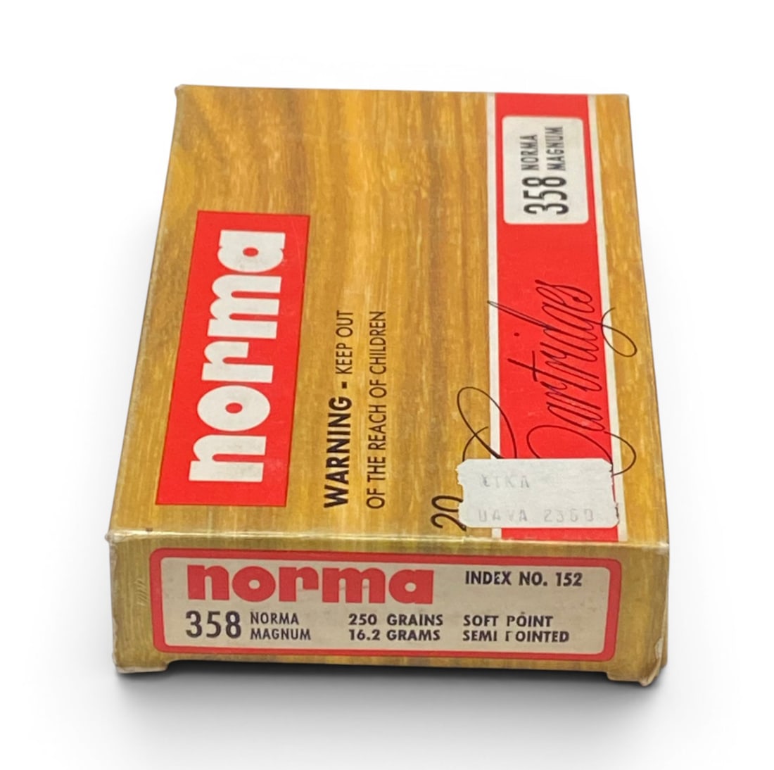 NIB Vintage Collectible 20rds. Of .358 NORMA MAGNUM 250gr. SP Norma Ammunition: See photos