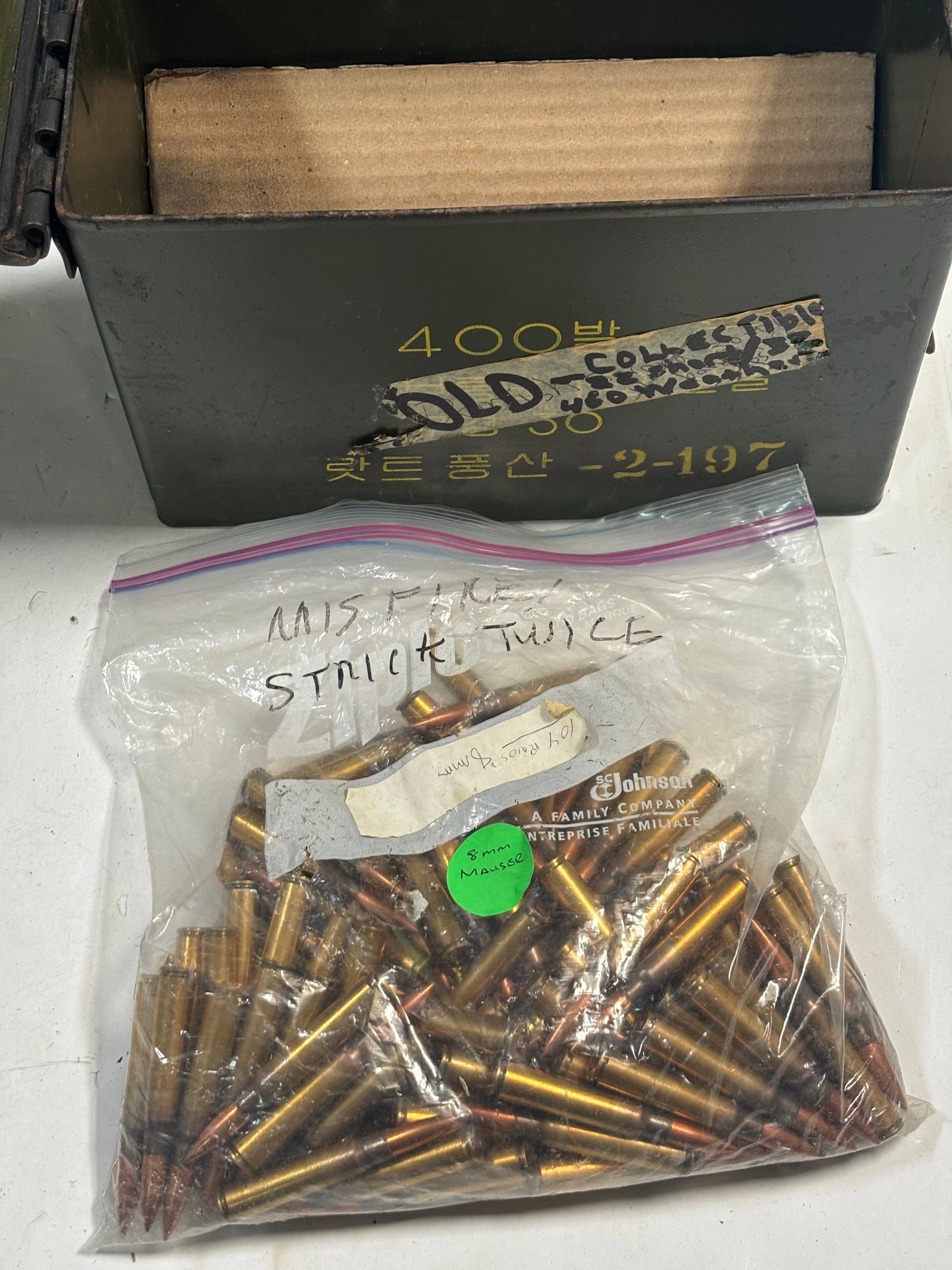 104rds. Of 8mm Mauser in .50 CAL Metal Ammo Can - 2