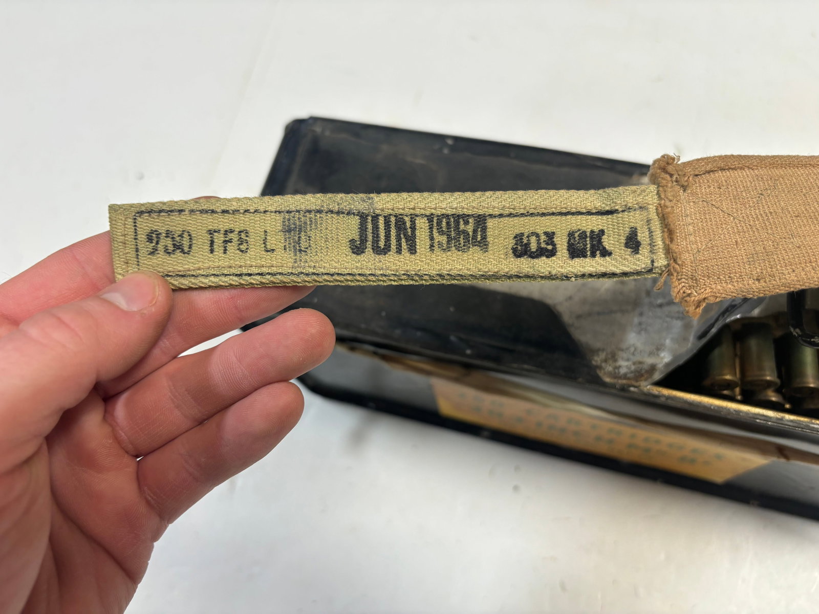 Spam Can of 250rds. Of .303 BRITISH MK 8Z K17 Ammunition in Stripless Belts - 2