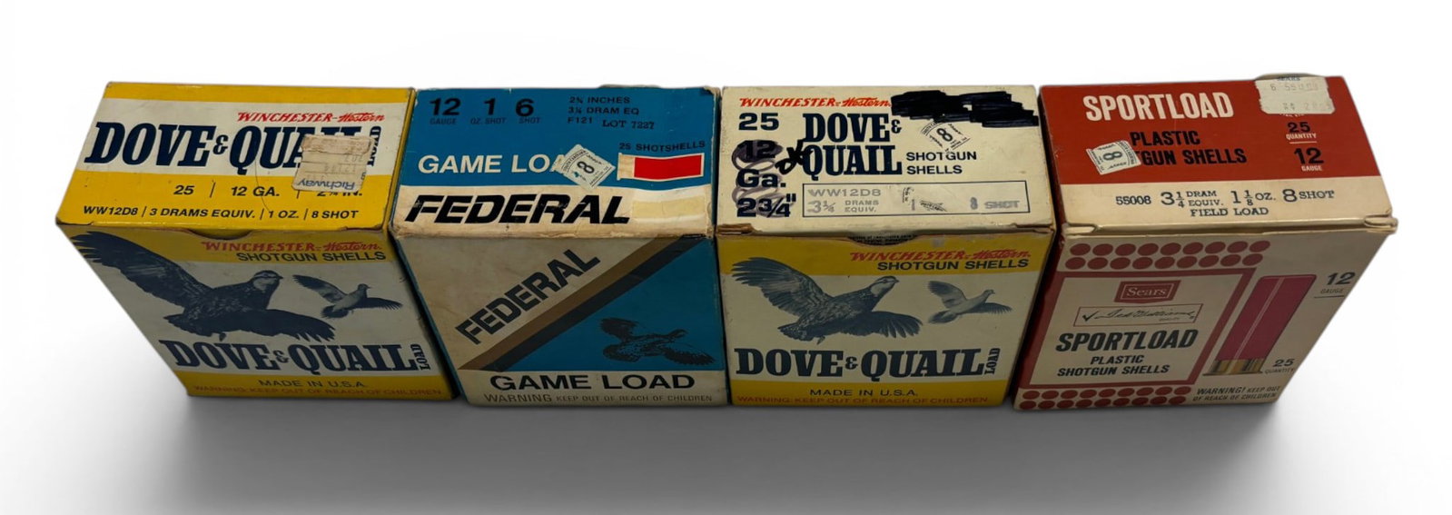 NIB Vintage Collectible 100rds. Of Various Brand 12 GA. Shotgun Ammunition: See photos for what's all here. Includes brands Remington, Winchester, Sears, and Federal